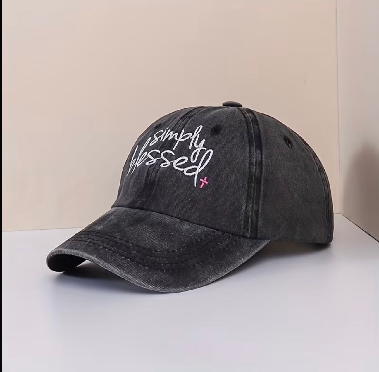 Simply Blessed Vintage Washed Base Ball Cap