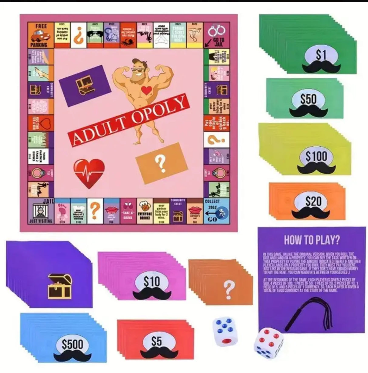 Paper Adultopoly Game