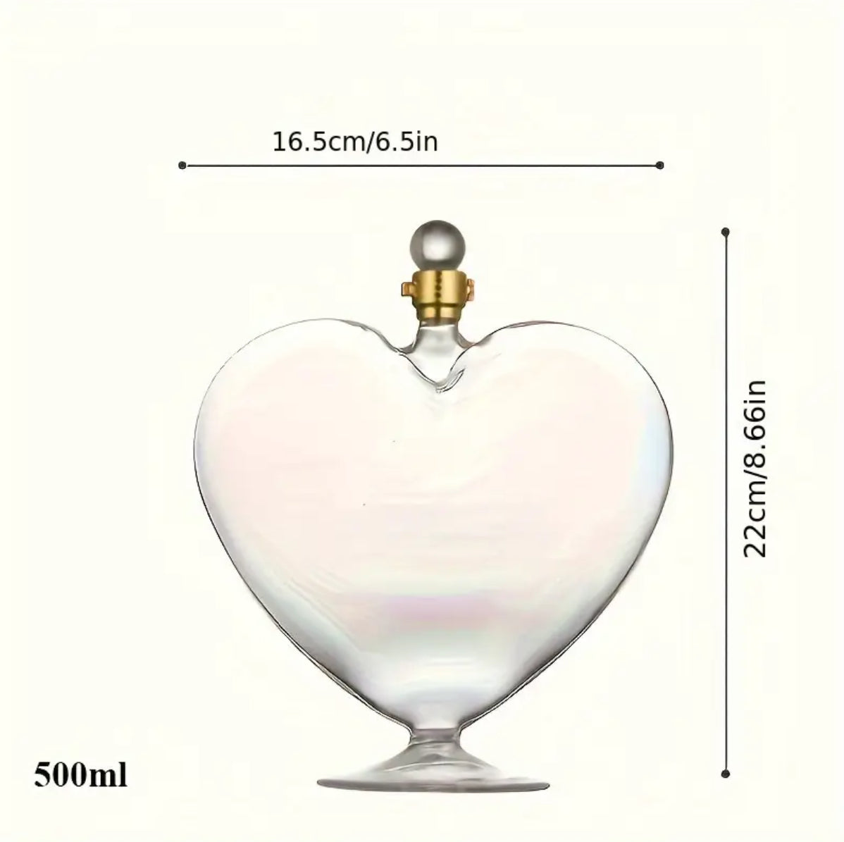 Heart Shaped Alcohol Decanter