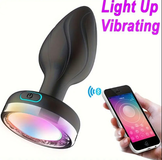 Vibrating Butt Plug With App Control And Light Up Modes