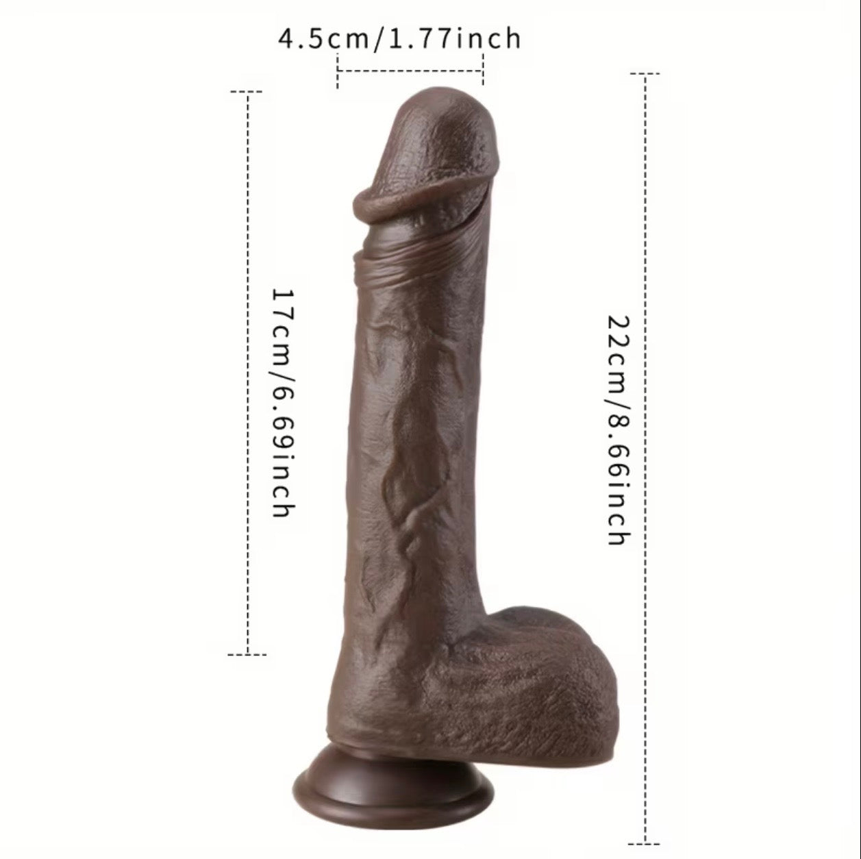 Realistic vibrating dildo 6.9 inch
