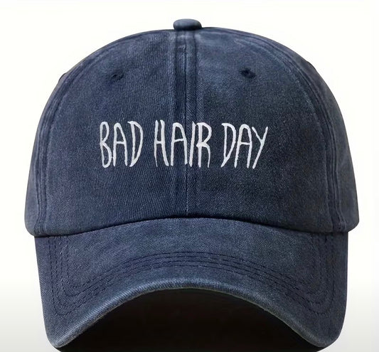 Bad Hair Day Vintage Washed Baseball Cap