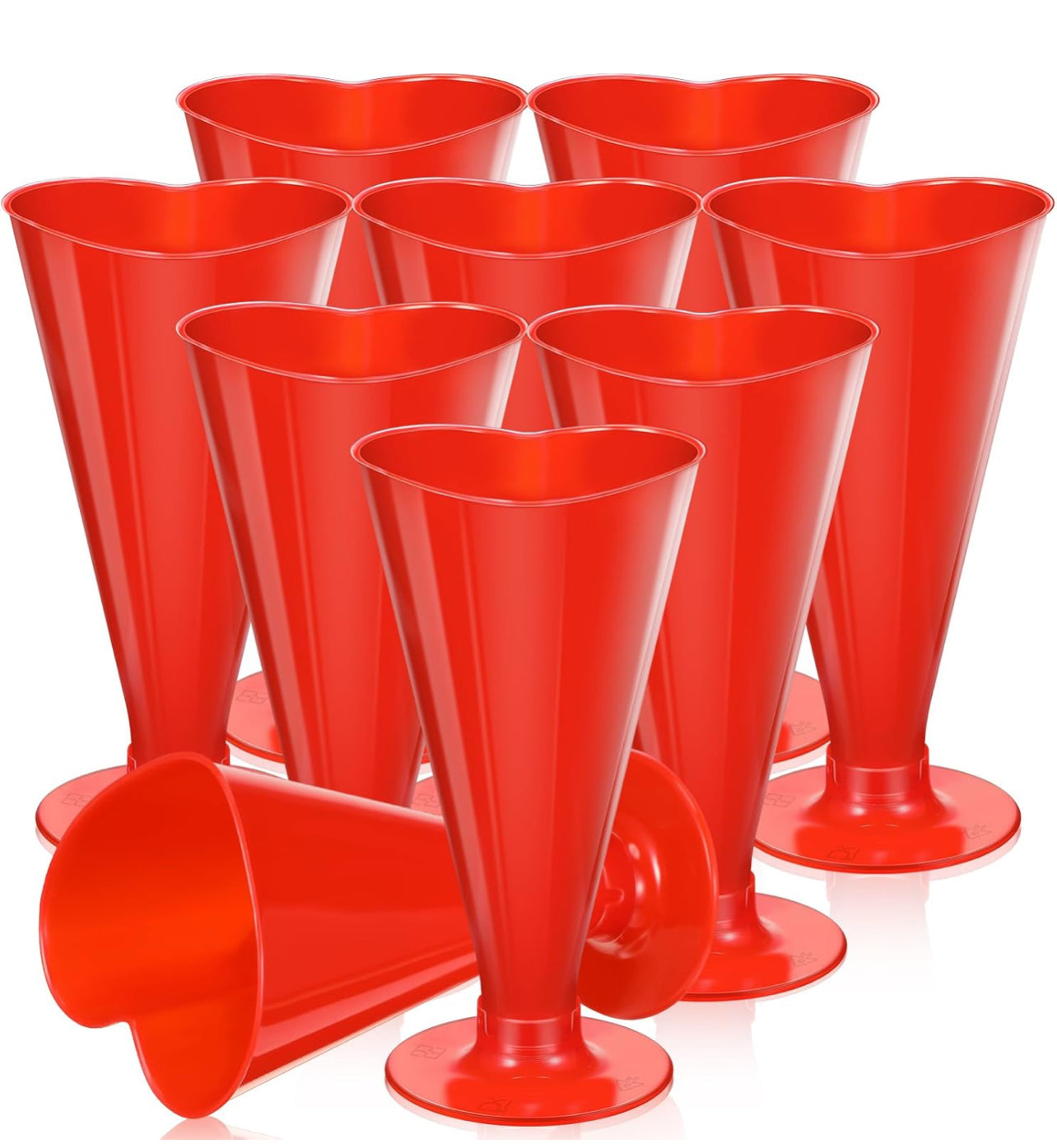 Heart Shaped Plastic Flutes