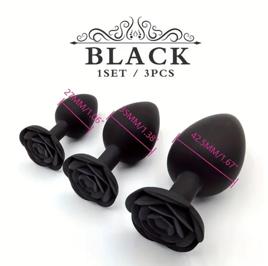 Rose Silicone Anal Butt Plug
