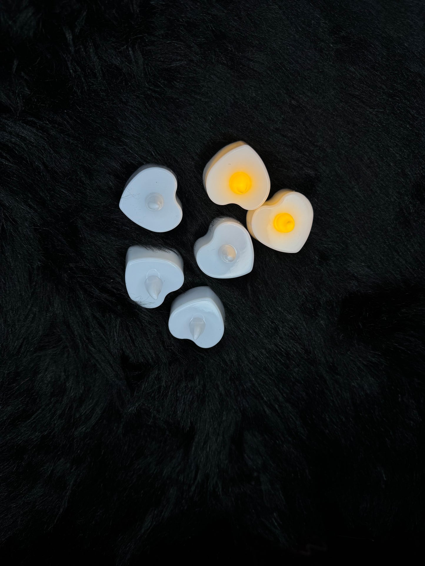 White Heart Shaped Candles