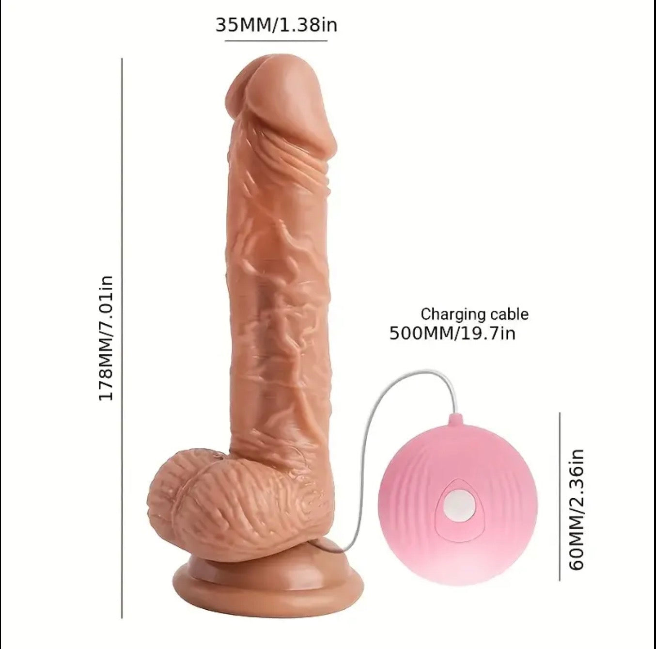 Realistic vibrating dildo 5 inch