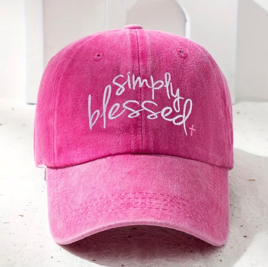 Simply Blessed Vintage Washed Base Ball Cap