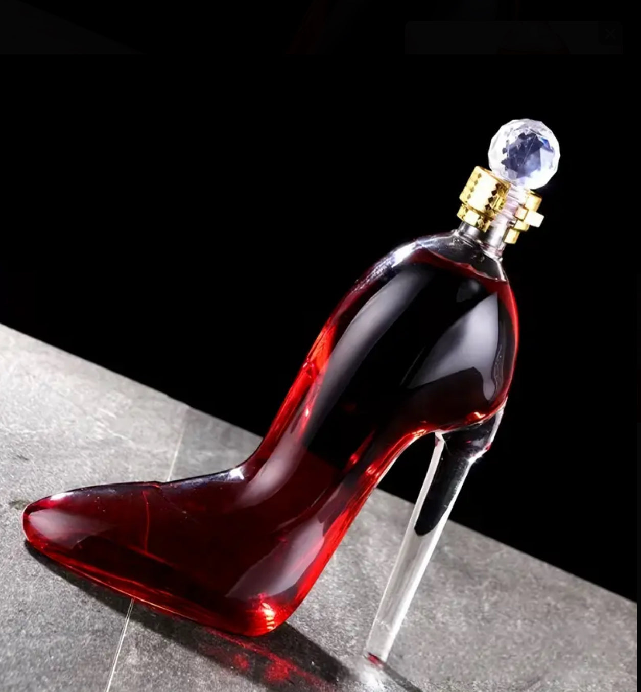 Elegant High Heel Shoe Decanter